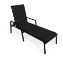 Ver imagem 5 de Kit 2 Espreguiçadeira Piscina Alumínio Preto Tela Preto