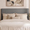 Ver imagem 2 de Cabeceira Painel Suspenso Casal 160 cm Luna Retangular Boucle Cinza Artte