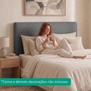 Ver imagem 6 de Cabeceira Painel Suspenso Casal 160 cm Luna Retangular Boucle Cinza Artte