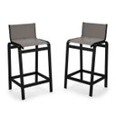 Ver imagem 1 de Kit 2 Banquetas Altas bancada Alumínio Preto Tela Fendi