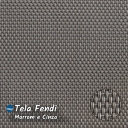 Kit 2 Banquetas Altas bancada Alumínio Preto Tela Fendi - 3
