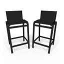 Ver imagem 1 de Kit 2 Banquetas Altas Bancada Alumínio Preto Tela Preto