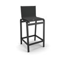 Ver imagem 3 de Kit 2 Banquetas Altas Bancada Alumínio Preto Tela Preto