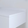 Penteadeira Suspensa Pequena Gloss 1 Gaveta Puxador Concha Para Quarto e Camarim - Branco - Lojas - 4