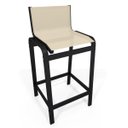 Ver imagem 1 de Banqueta Alta Bancada Alumínio Preto Tela Bege