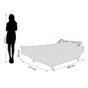 Ver imagem 6 de Sofá Cama Casal 2 Lugares Reclinável Salomé - Azul Veloart