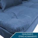 Ver imagem 5 de Sofá Cama Casal 2 Lugares Reclinável Salomé - Azul Veloart