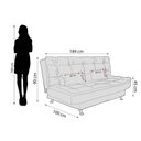 Ver imagem 7 de Sofá Cama Casal 2 Lugares Reclinável Salomé - Azul Veloart