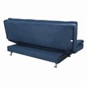 Ver imagem 2 de Sofá Cama Casal 2 Lugares Reclinável Salomé - Azul Veloart