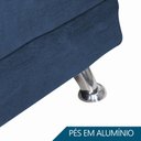 Ver imagem 3 de Sofá Cama Casal 2 Lugares Reclinável Salomé - Azul Veloart