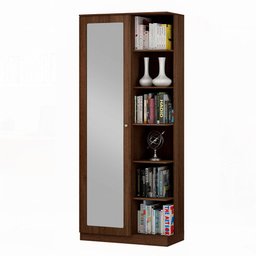 Armário Multiuso 1 Porta com Espelho João Pessoa Valdemóveis - 3