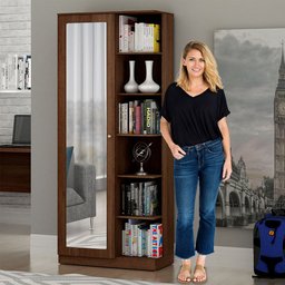 Armário Multiuso 1 Porta com Espelho João Pessoa Valdemóveis - 2