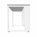 Ver imagem 7 de Escrivaninha Mesa Escritório Diretor com Caixa de Tomadas 150cm Industrial Cinza Sagrado com Branco