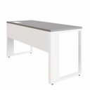 Ver imagem 6 de Escrivaninha Mesa Escritório Diretor com Caixa de Tomadas 150cm Industrial Cinza Sagrado com Branco