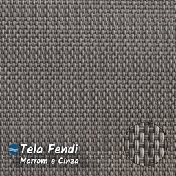 Banqueta Alta Bancada Alumínio Marrom Tela Fendi - 2