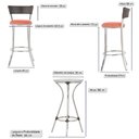 Ver imagem 2 de Kit de Mesa Bistrô com Tampo de Vidro Redondo 4 Banquetas em Alumínio e Fibra Sintética Tabaco