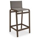 Ver imagem 2 de Kit 2 Banquetas Altas bancada Alumínio Marrom Tela Fendi