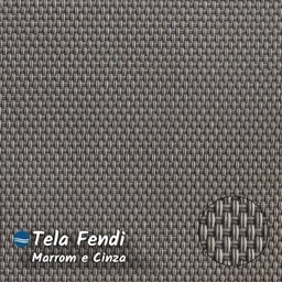 Kit 2 Banquetas Altas bancada Alumínio Marrom Tela Fendi - 3