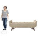 Ver imagem 5 de Puff Recamier Calçadeira 140cm Base Madeira Neville P02 Bouclé Bege - Mpozenato
