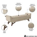 Ver imagem 3 de Puff Recamier Calçadeira 140cm Base Madeira Neville P02 Bouclé Bege - Mpozenato