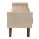 Ver imagem 6 de Puff Recamier Calçadeira 140cm Base Madeira Neville P02 Bouclé Bege - Mpozenato