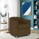 Ver imagem 2 de Kit 6 Poltronas Bia Decorativa Reforçada Recepção Clinica Salão Sala de Estar Suede:marrom