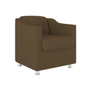 Ver imagem 4 de Kit 6 Poltronas Bia Decorativa Reforçada Recepção Clinica Salão Sala de Estar Suede:marrom