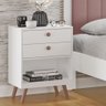 Mesa de Cabeceira Tuboarte Turim 100% Mdf com 2 Gavetas e Kit de Pés - 1