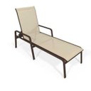 Ver imagem 5 de Kit 2 Espreguiçadeira Piscina Alumínio Marrom Tela Bege