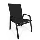 Ver imagem 2 de Kit 6 Cadeira Riviera Piscina Alumínio Preto Tela Preto