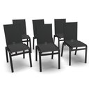 Ver imagem 1 de Kit 6 Cadeira Jantar Gourmet Alumínio Preto Tela Preto