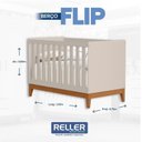 Ver imagem 6 de Berço Americano Flip Areia Acetinado com Colchão Ortobom - Reller