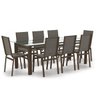 Sala de Jantar Retangu 8 Lugares Alumínio Marrom Tela Fendi - 1