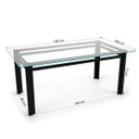 Ver imagem 3 de Sala de Jantar Retangu 6 Lugares Alumínio Preto Tela Fendi