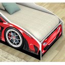 Ver imagem 3 de Cama Infantil Carro Baú Quarto Criança Montessori Grade Conforto Proteção com Colchão Cor Vermelho