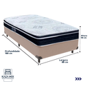 Ver imagem 3 de Cama Box e Colchão Orthosono D33 com Pillow Top Solteiro Anjos: Bege