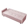 Sofá Cama 3 Lugares Dhenver Suede Rosa Bebe - Lares Decor - 2
