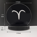 Ver imagem 2 de Luminária Abajur Mesa LED RGB Fonte Bivolt Decoração Horoscopo Signo Aries Clean