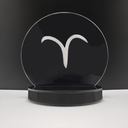 Ver imagem 1 de Luminária Abajur Mesa LED RGB Fonte Bivolt Decoração Horoscopo Signo Aries Clean