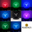 Ver imagem 3 de Luminária Abajur Mesa LED RGB Fonte Bivolt Decoração Horoscopo Signo Aries Clean