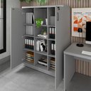 Ver imagem 3 de Armário Alto Escritório 120cm 2 Portas 9 Prateleiras F5