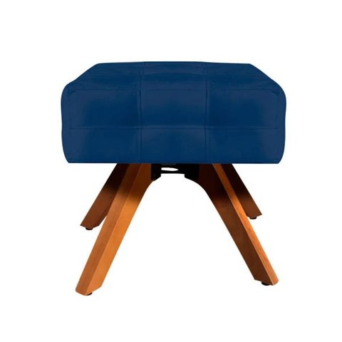 Puff Giratório Elisa Suede - Azul Marinho