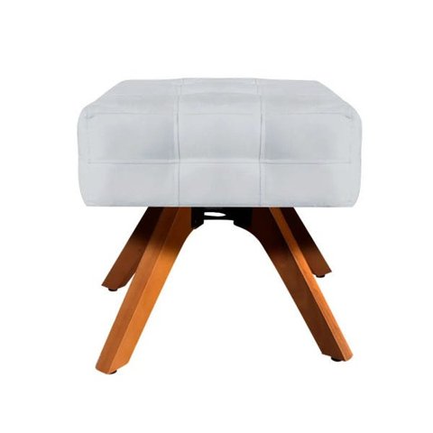 Puff Giratório Elisa Suede - Cinza