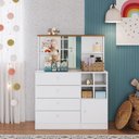 Ver imagem 2 de Cômoda Infantil 4 Gavetas e 1 Porta Multimóveis CR40102 Branca
