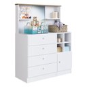 Ver imagem 1 de Cômoda Infantil 4 Gavetas e 1 Porta Multimóveis CR40102 Branca