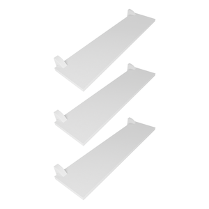 Kit 3 Prateleiras Mdf 20 X 60 com Bico 3d para Escrotório/quarto/área Externa/cozinha