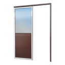 Ver imagem 1 de Porta Correr Suspensa Meia Lambril Meia Vidro Dir L.25 Mix Corten 210x100 Brimak