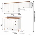 Ver imagem 3 de Armário de Cozinha Genialflex Iluminata Flora Branco Ébano