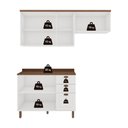 Ver imagem 4 de Armário de Cozinha Genialflex Iluminata Flora Branco Ébano