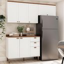 Ver imagem 2 de Armário de Cozinha Genialflex Iluminata Flora Branco Ébano